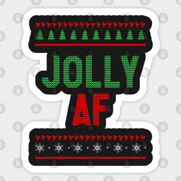 Jolly AF - Christmas Sticker by kdpdesigns